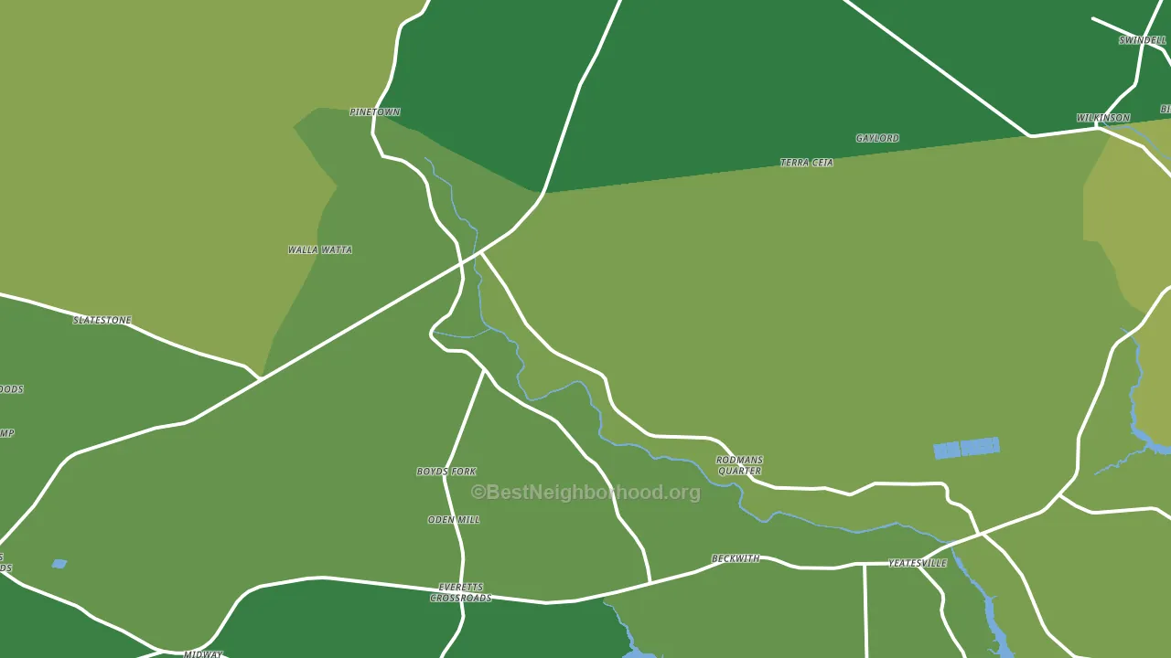 27865, NC block-group voter-turnout map