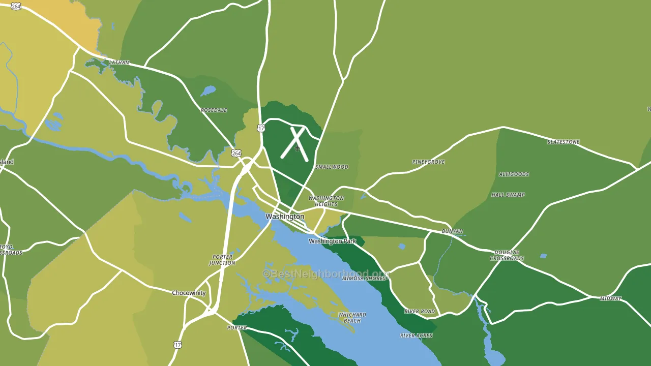 27889, NC block-group voter-turnout map