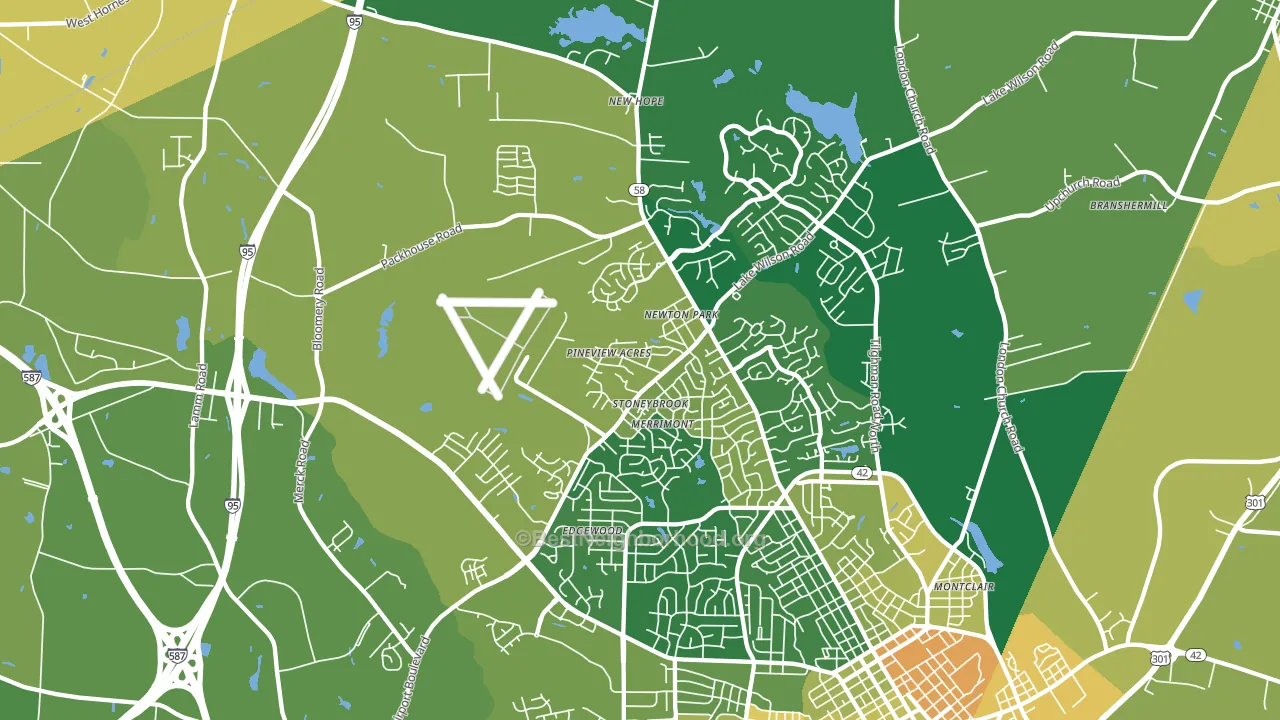 27896, NC block-group voter-turnout map