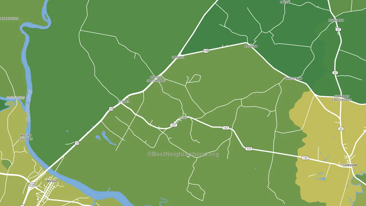 27935, NC block-group voter-turnout map