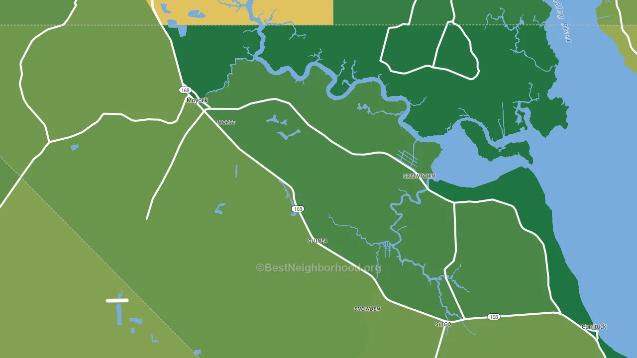 27958, NC block-group voter-turnout map
