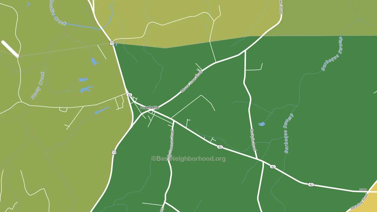 27967, NC block-group voter-turnout map
