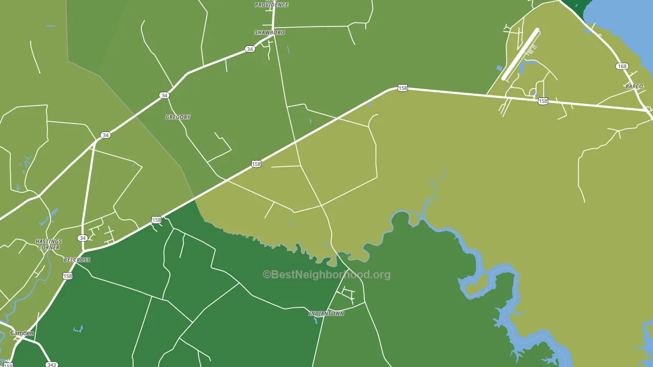 27973, NC block-group voter-turnout map