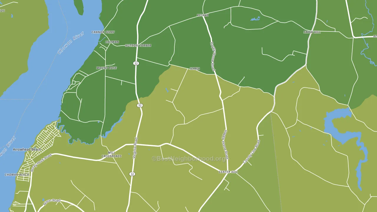 27980, NC block-group voter-turnout map
