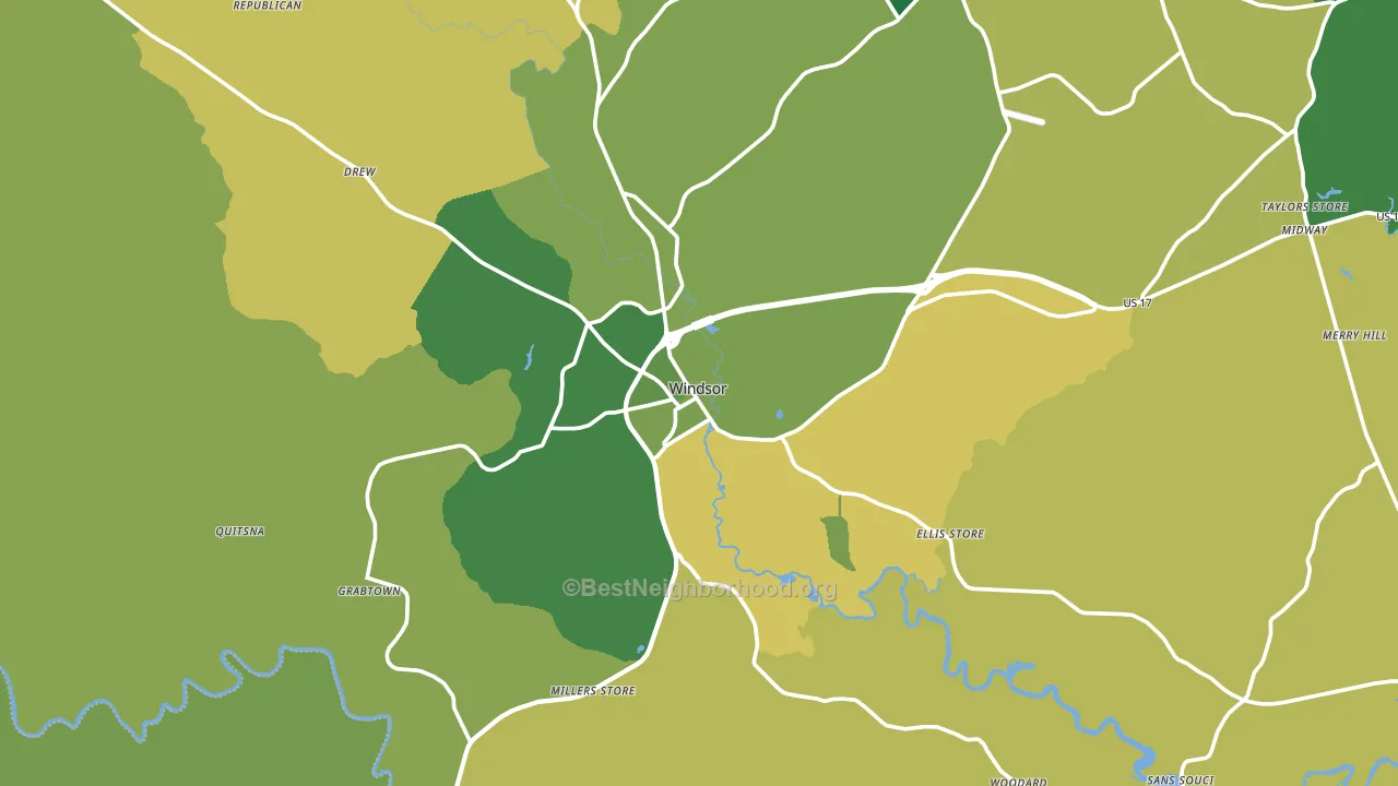 27983, NC block-group voter-turnout map