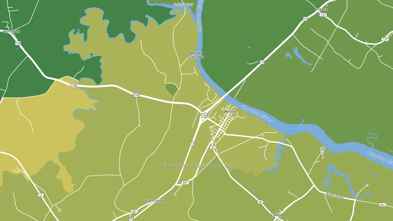 27986, NC block-group voter-turnout map