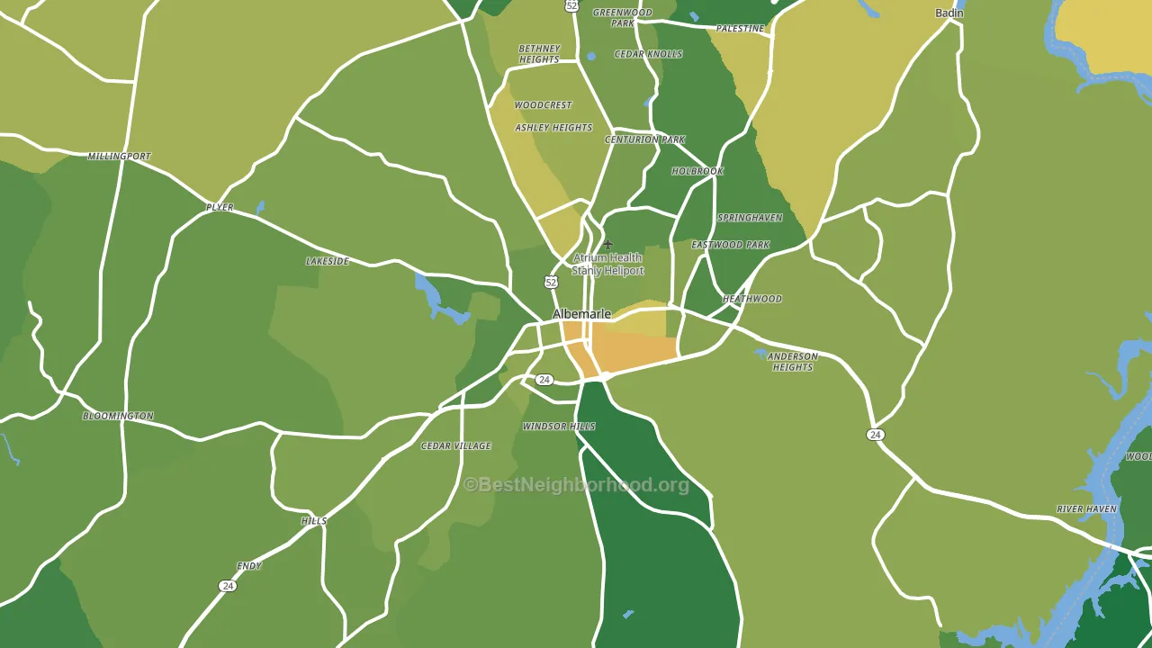 28001, NC block-group voter-turnout map