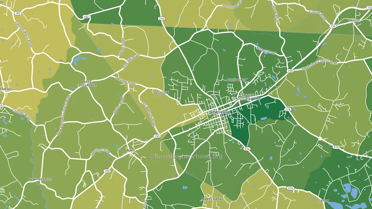 28021, NC block-group voter-turnout map