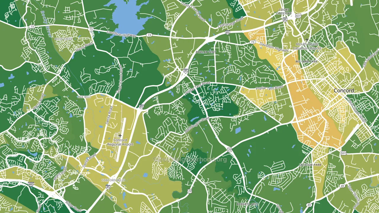 28027, NC block-group voter-turnout map