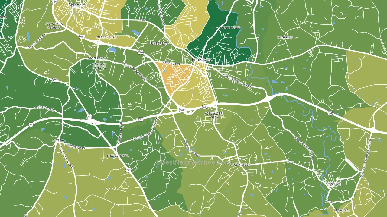 28043, NC block-group voter-turnout map