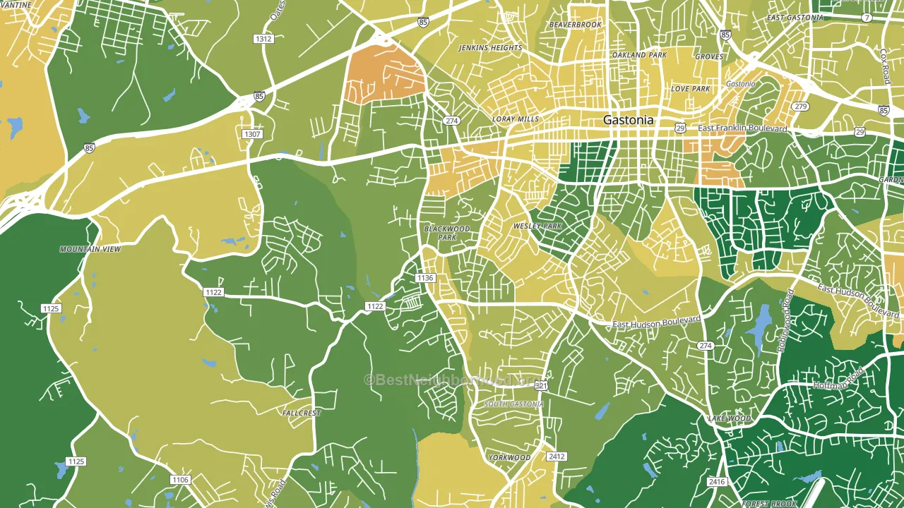 28052, NC block-group voter-turnout map