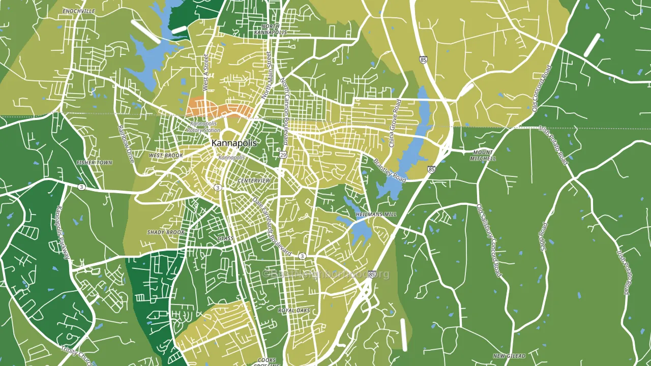 28083, NC block-group voter-turnout map