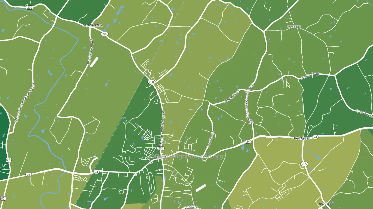 28097, NC block-group voter-turnout map