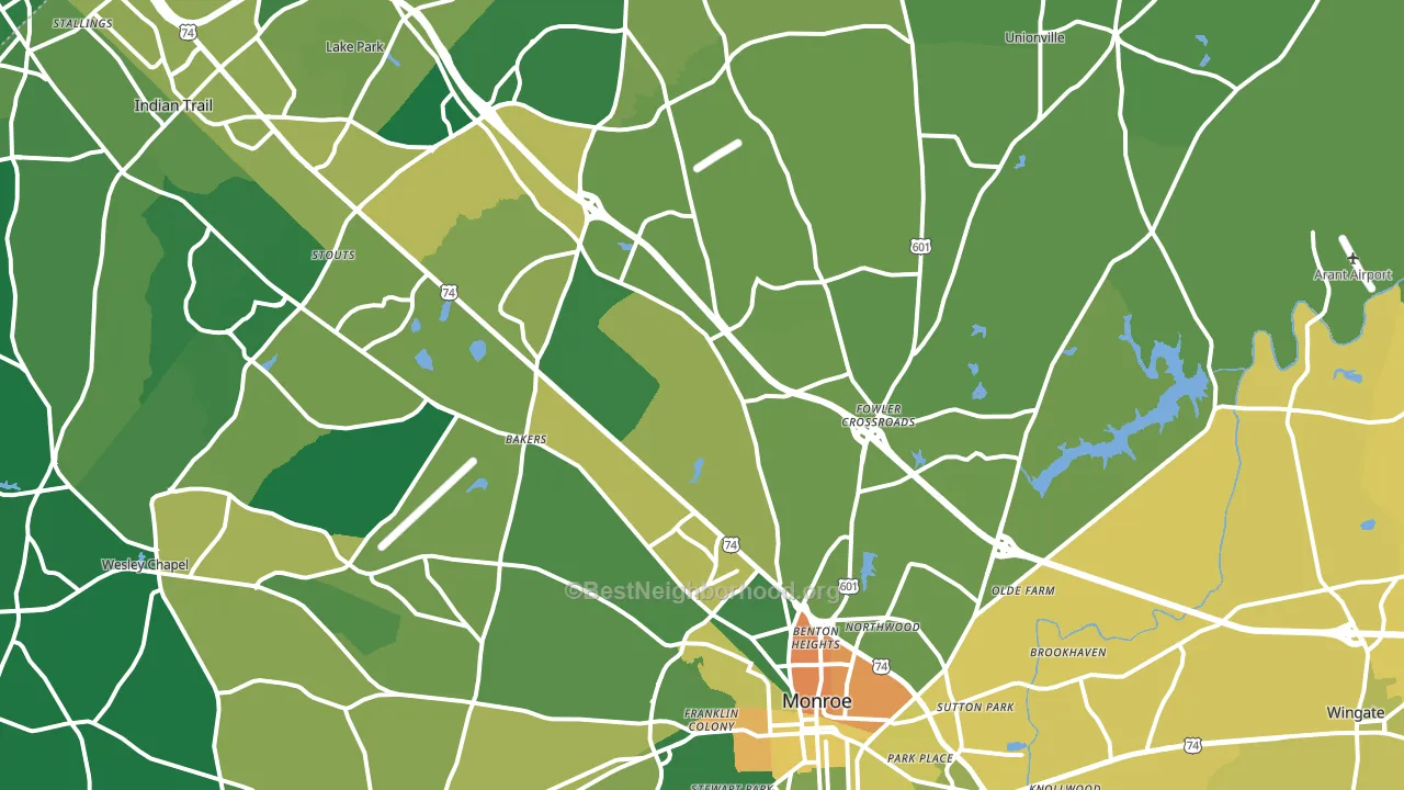 28110, NC block-group voter-turnout map
