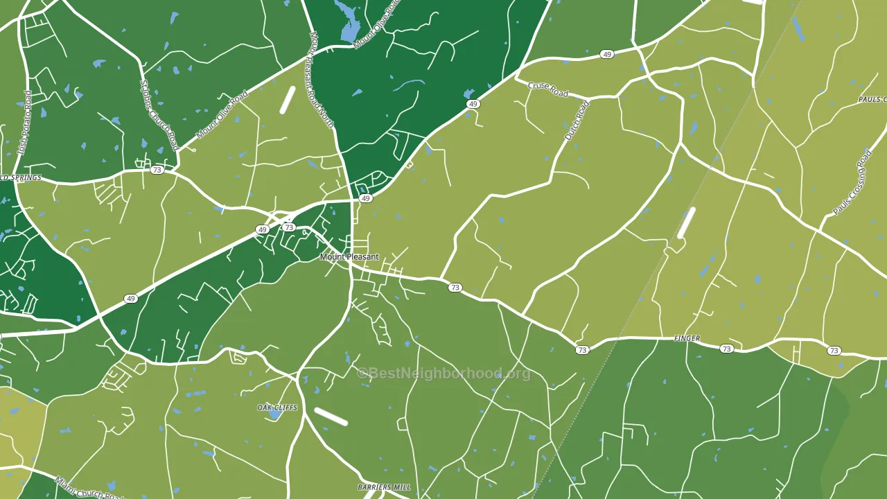 28124, NC block-group voter-turnout map