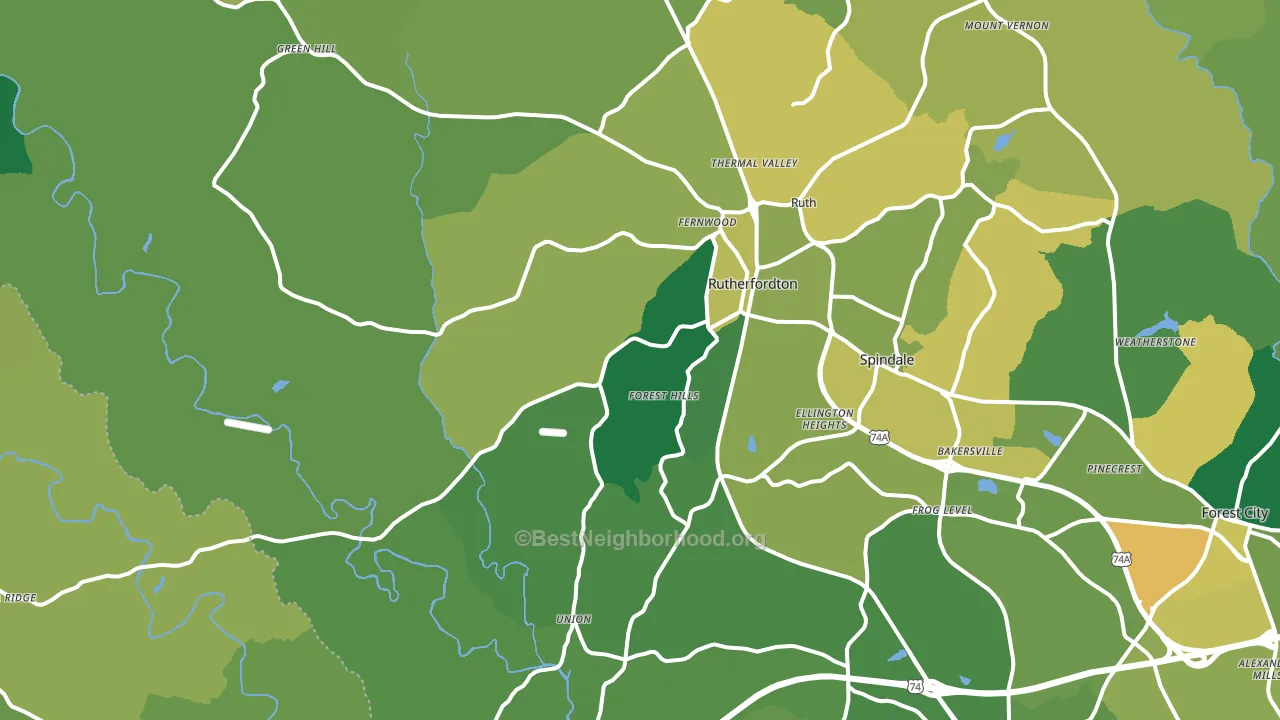 28139, NC block-group voter-turnout map