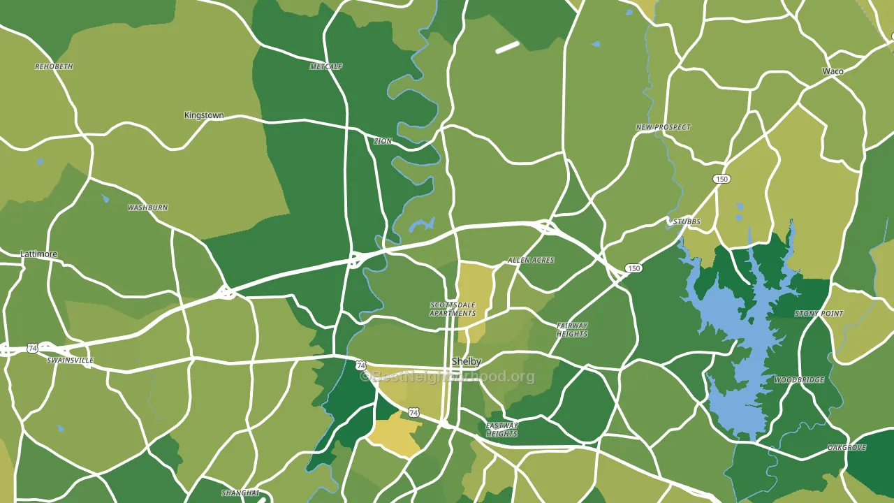 28150, NC block-group voter-turnout map
