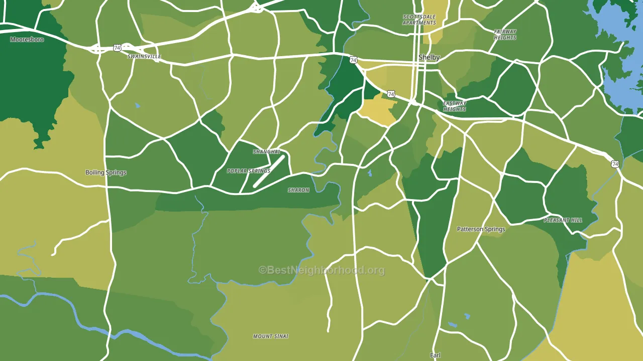 28152, NC block-group voter-turnout map