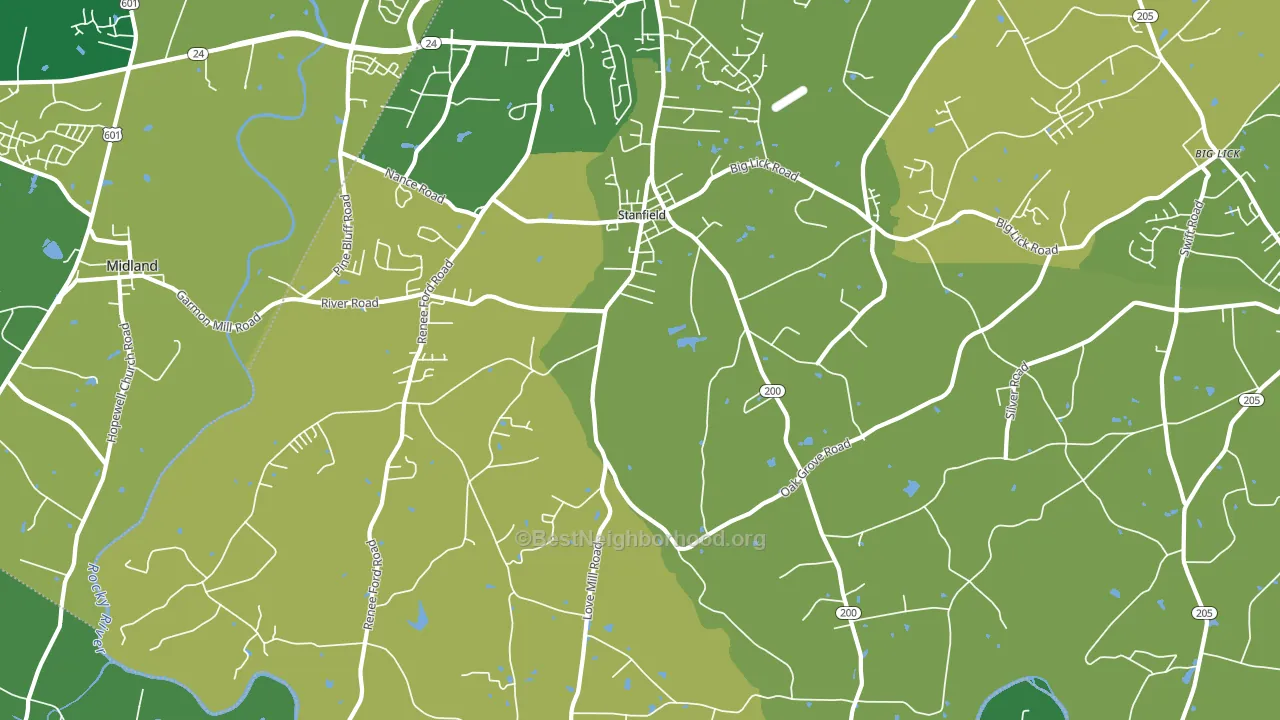 28163, NC block-group voter-turnout map