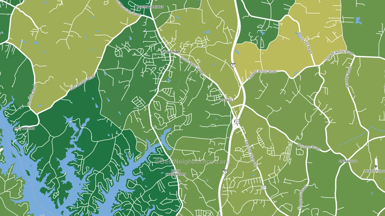 28166, NC block-group voter-turnout map