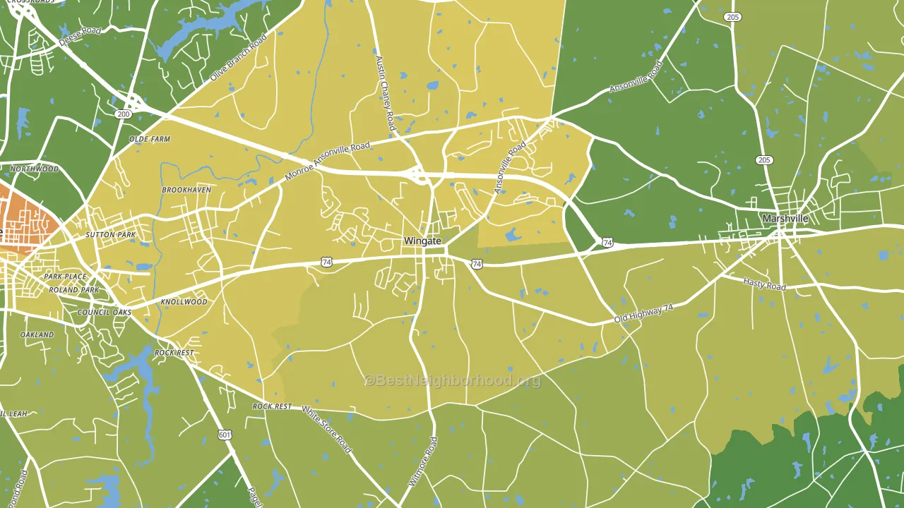 28174, NC block-group voter-turnout map