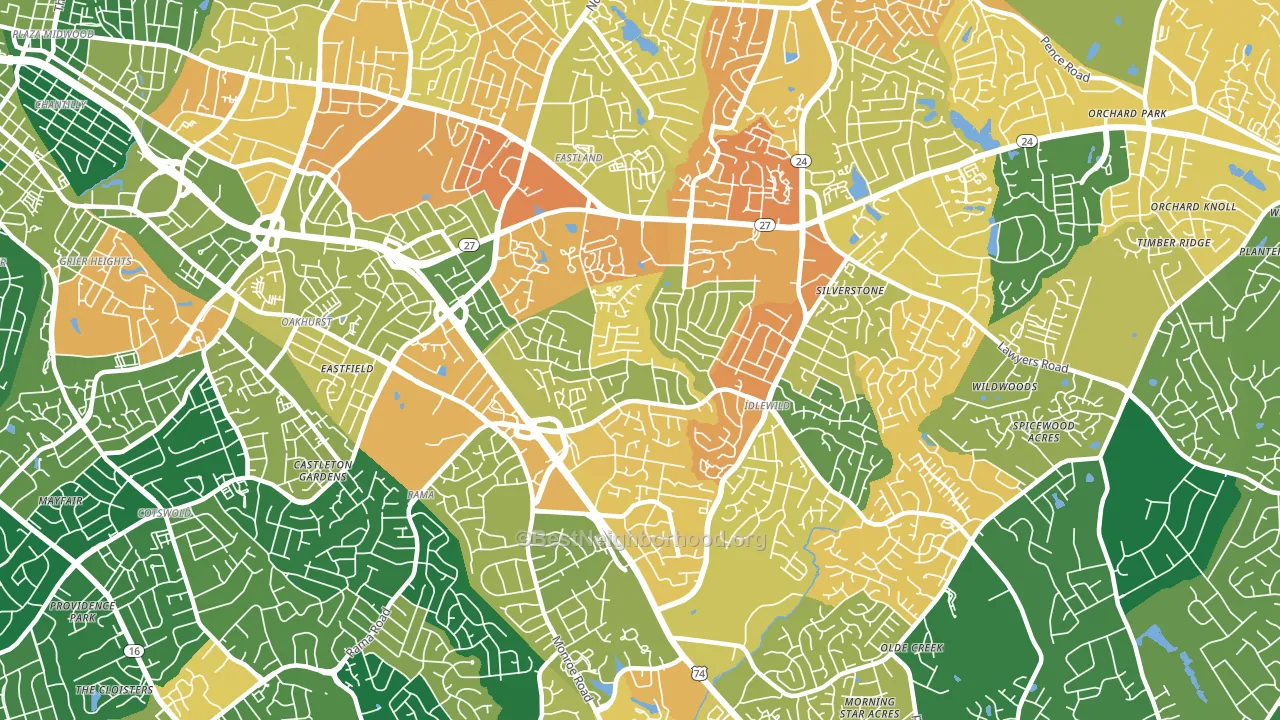 28212, NC block-group voter-turnout map