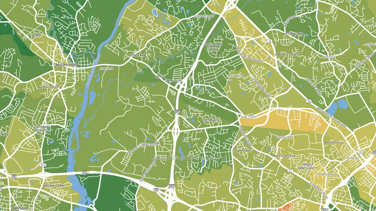 28214, NC block-group voter-turnout map