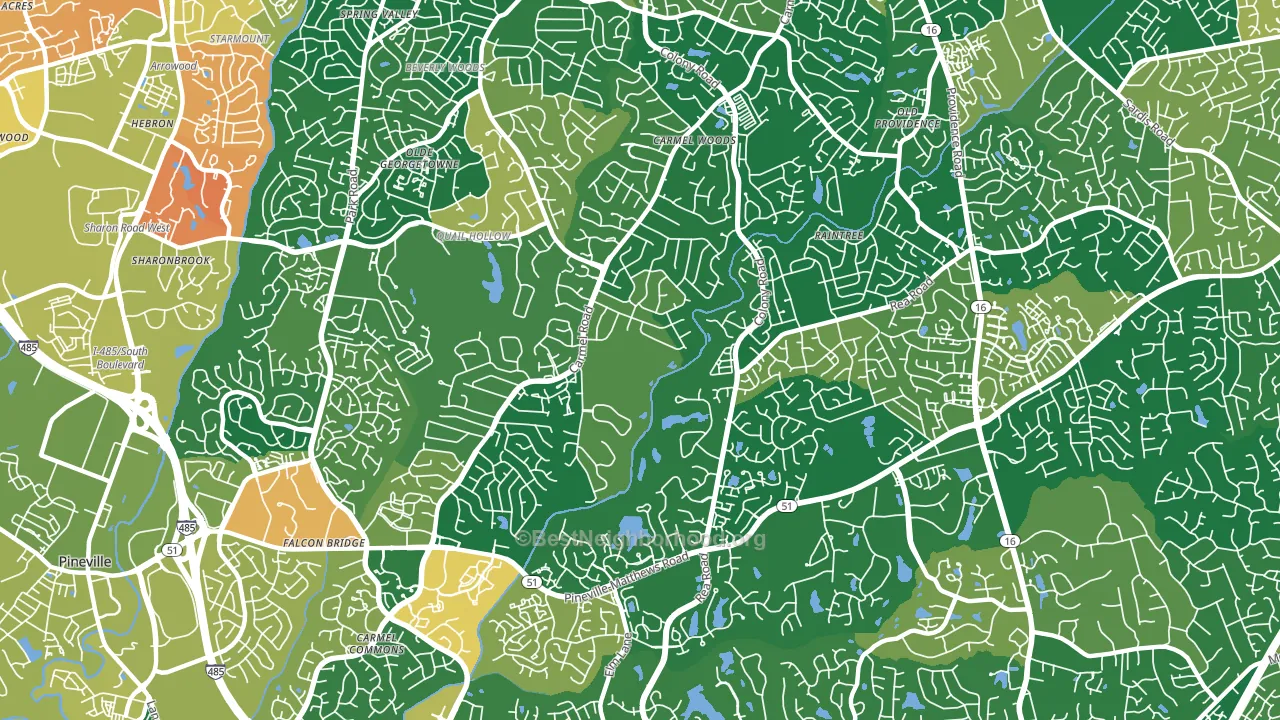 28226, NC block-group voter-turnout map