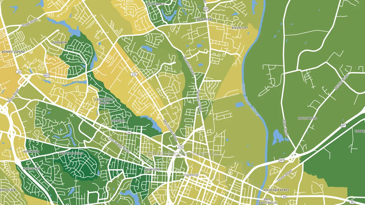 28301, NC block-group voter-turnout map