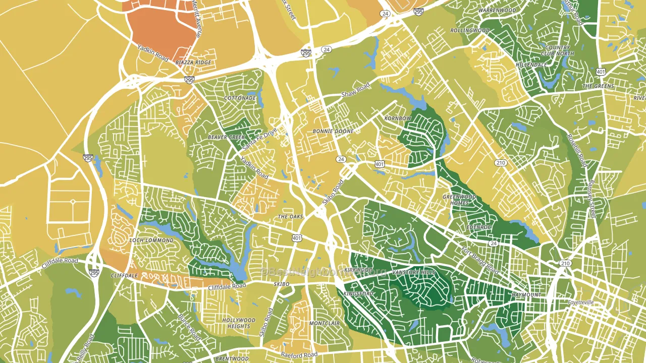 28303, NC block-group voter-turnout map
