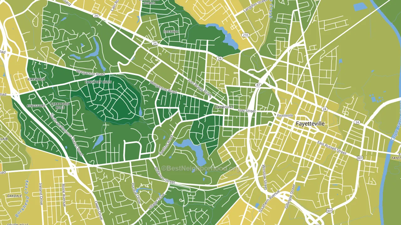 28305, NC block-group voter-turnout map