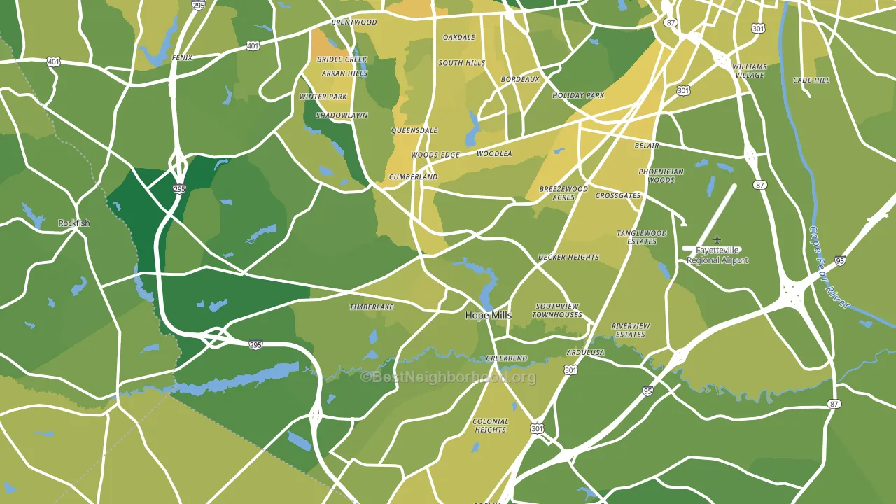 28306, NC block-group voter-turnout map