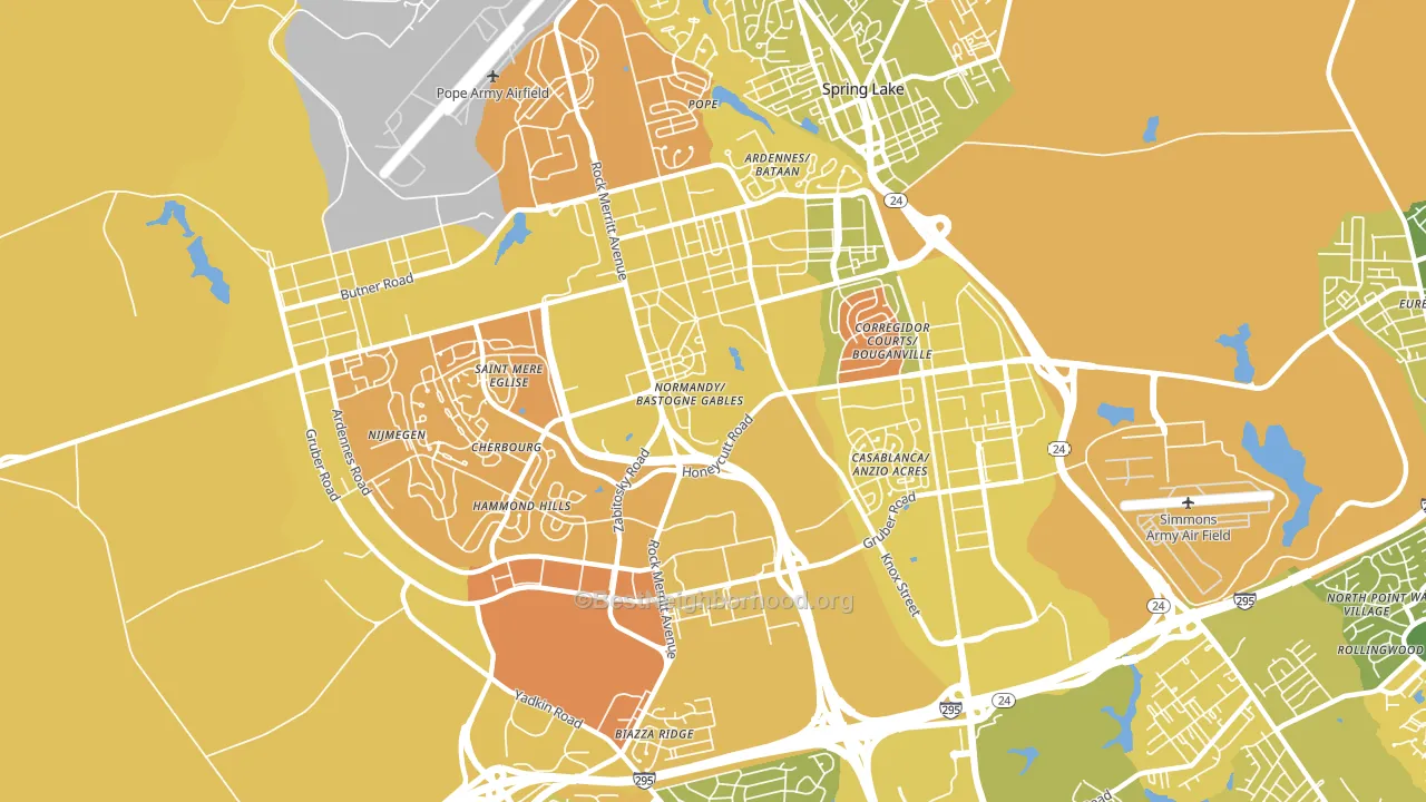 28307, NC block-group voter-turnout map