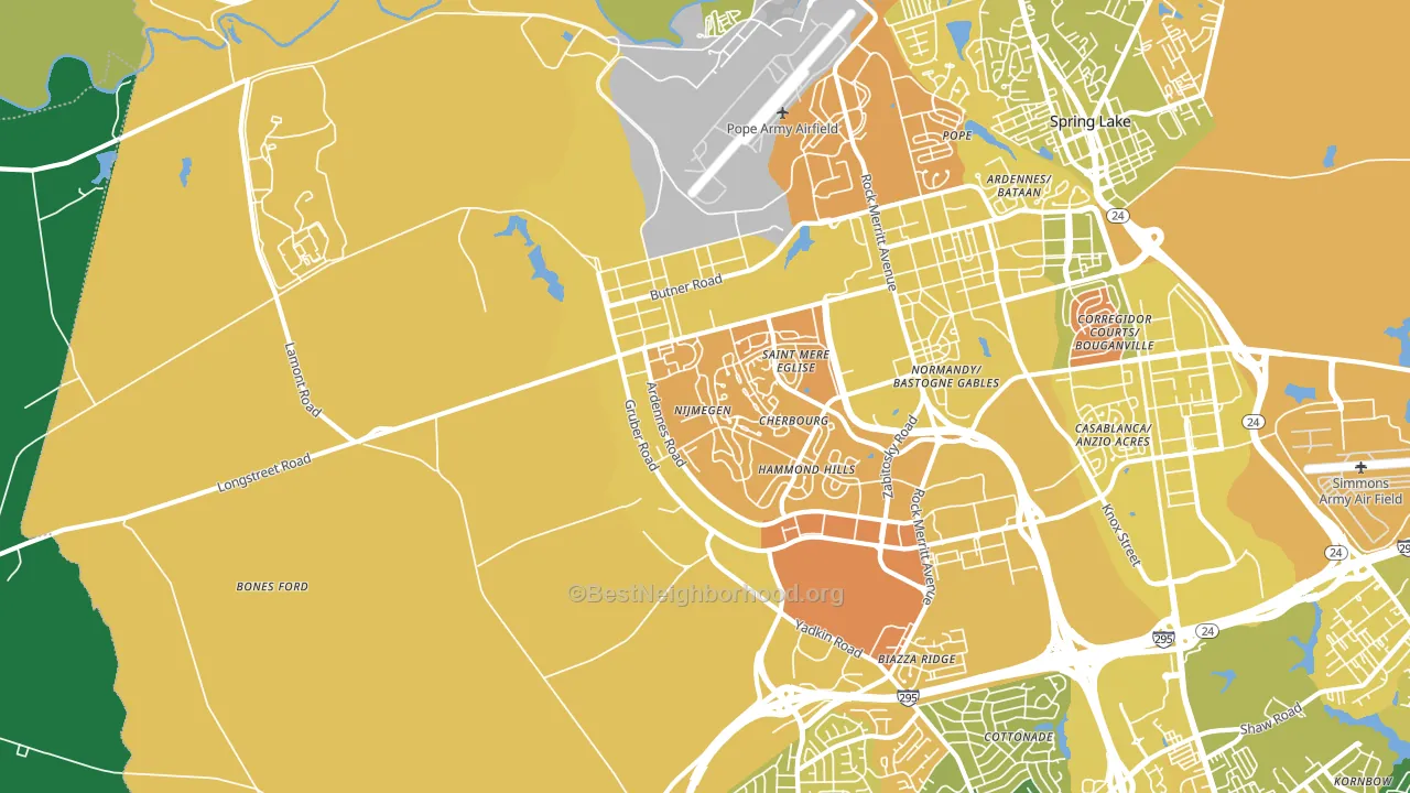 28310, NC block-group voter-turnout map