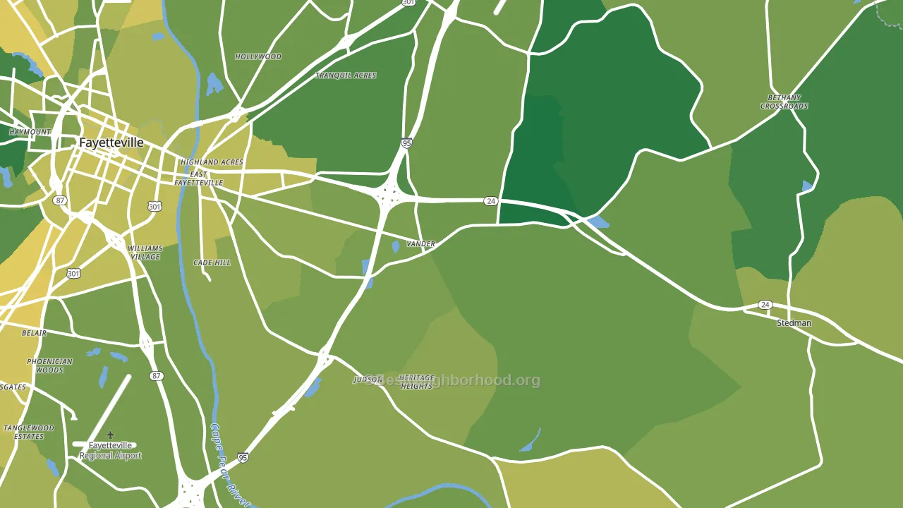 28312, NC block-group voter-turnout map