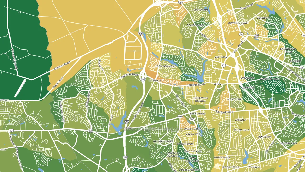 28314, NC block-group voter-turnout map