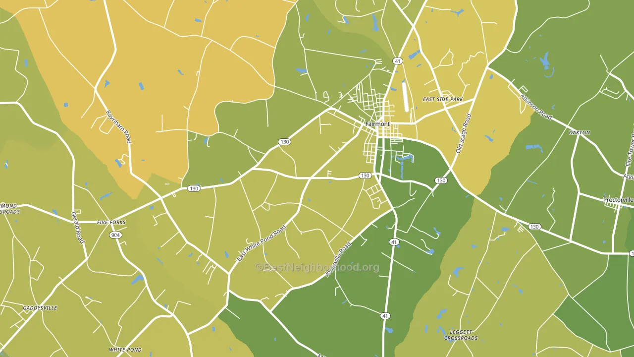 28340, NC block-group voter-turnout map