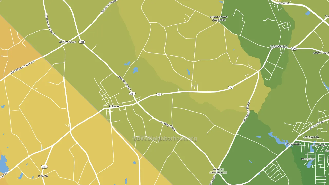 28343, NC block-group voter-turnout map
