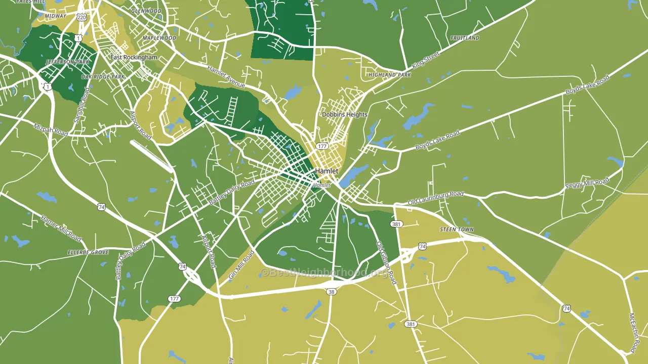 28345, NC block-group voter-turnout map
