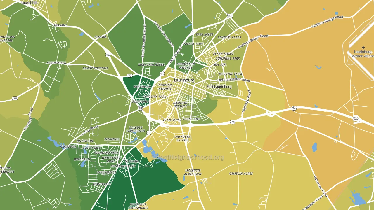 28352, NC block-group voter-turnout map