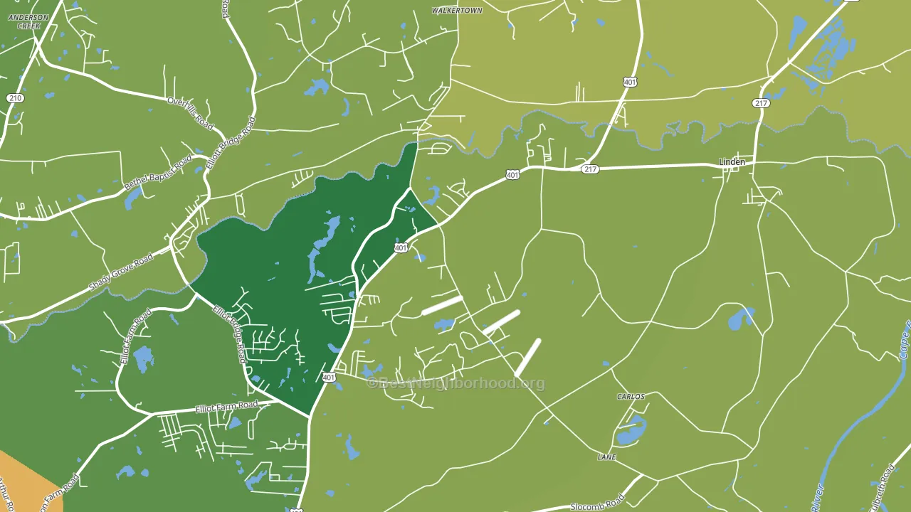 28356, NC block-group voter-turnout map