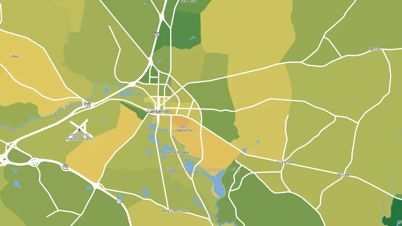 28358, NC block-group voter-turnout map