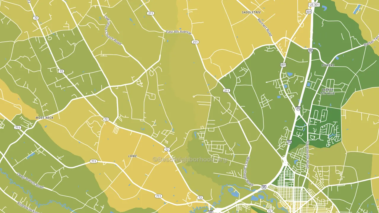 28360, NC block-group voter-turnout map