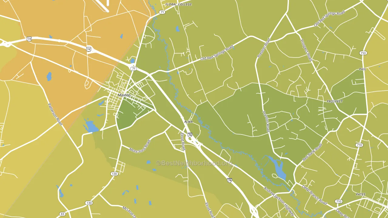 28364, NC block-group voter-turnout map