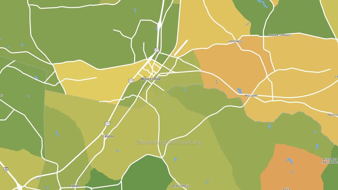 28365, NC block-group voter-turnout map