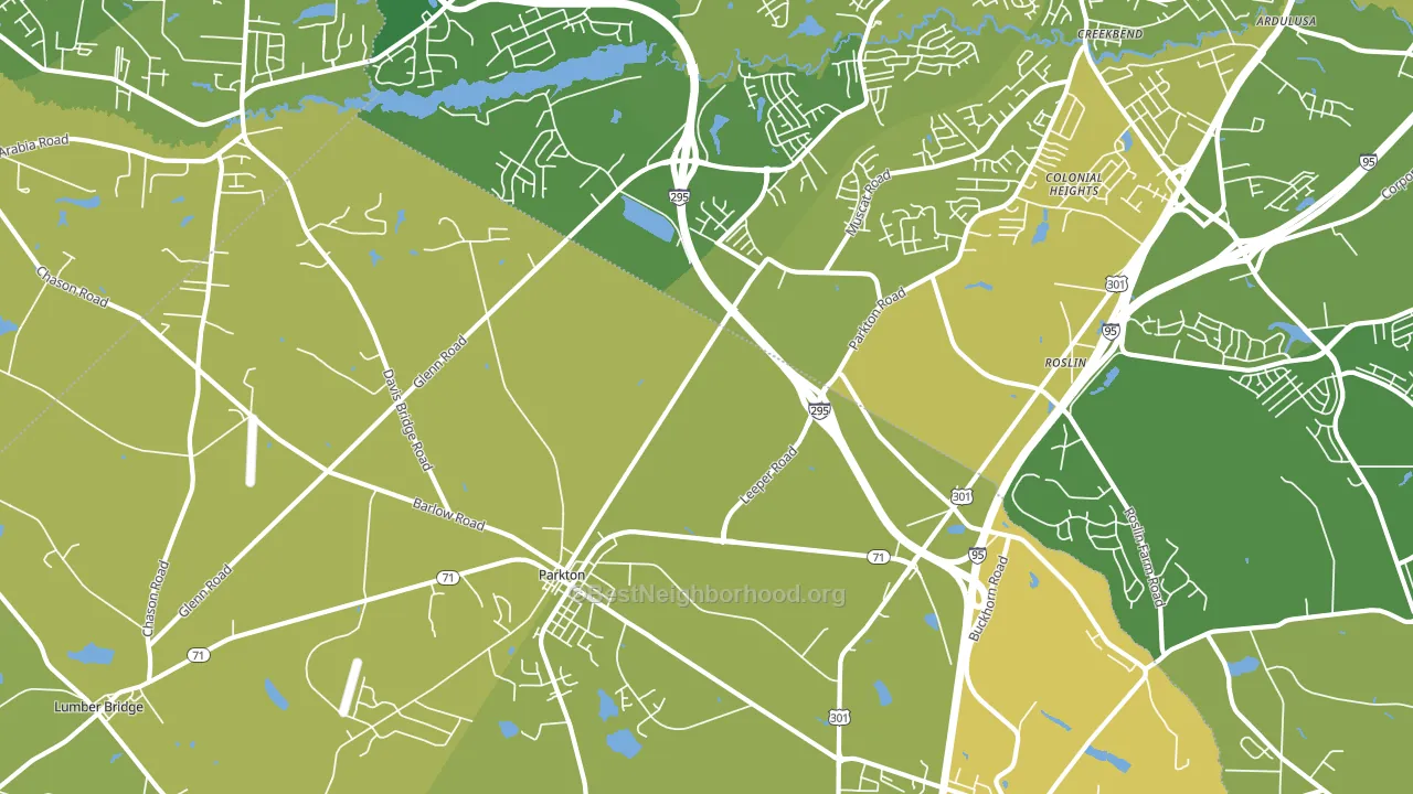 28371, NC block-group voter-turnout map