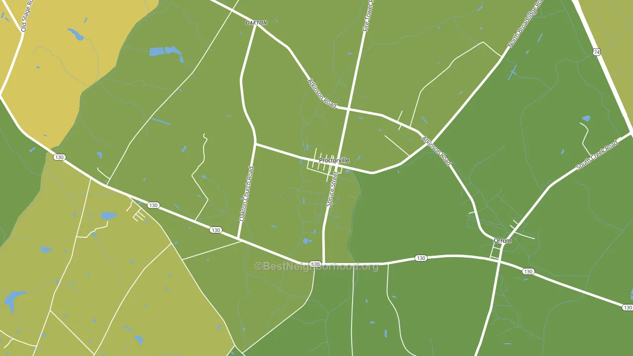 28375, NC block-group voter-turnout map