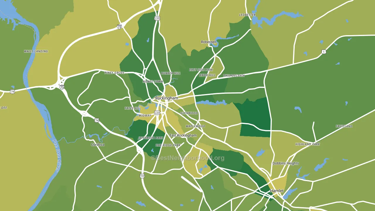 28379, NC block-group voter-turnout map