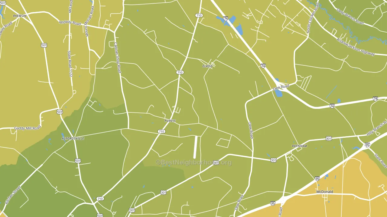 28383, NC block-group voter-turnout map