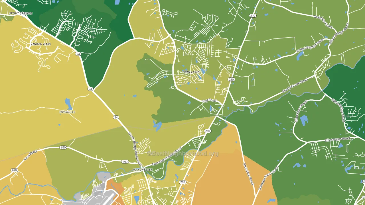 28390, NC block-group voter-turnout map